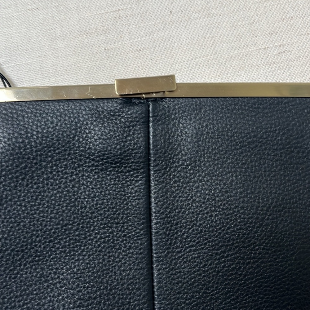 Shiraleah Black Leather Clutch Handbag New with Tags - Picture 4 of 6